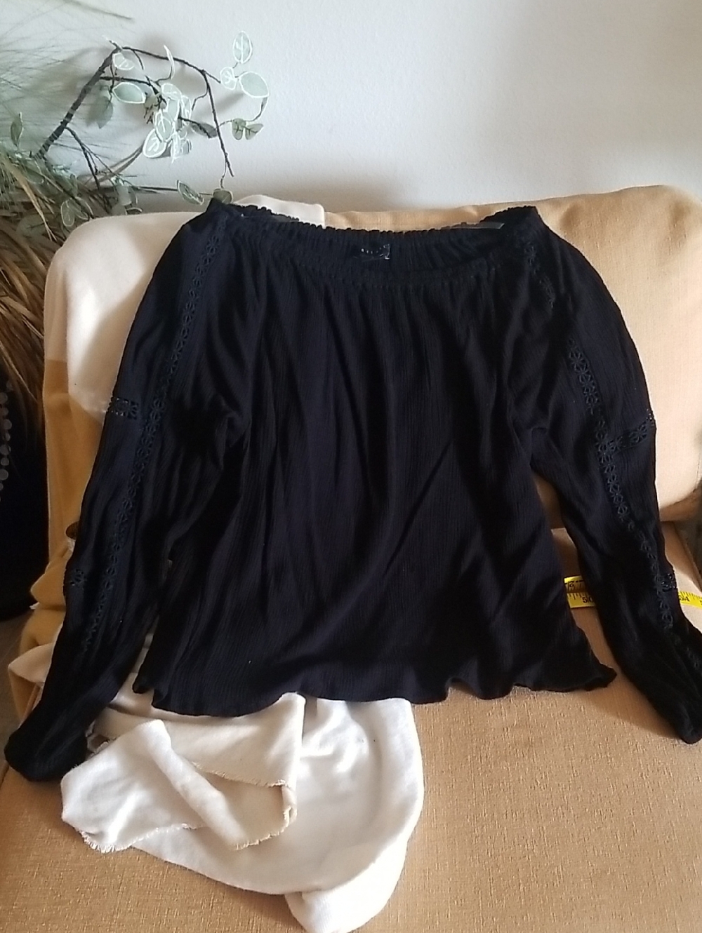 Sanctuary Black Boho Top